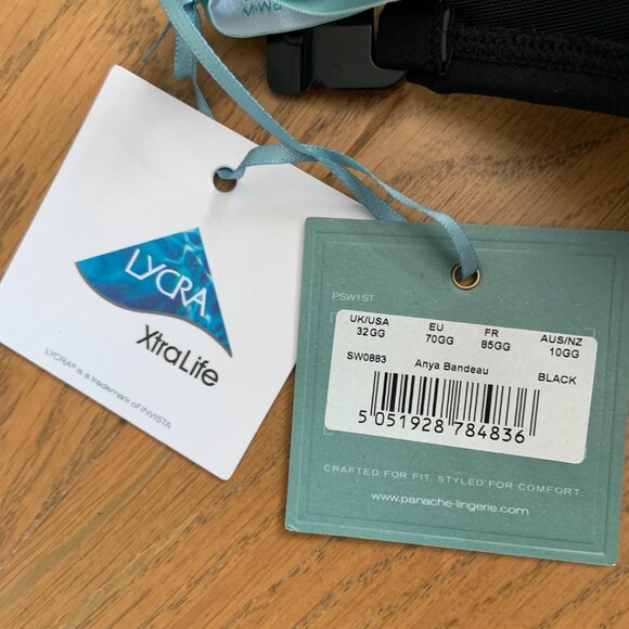 Women's Panache Swim Anya Convertible Underwire Bandeau Bikini Top Size 32 GG - Picture 9 of 15